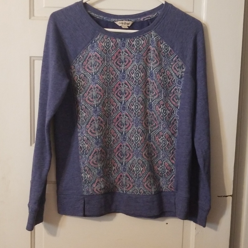 Blue Patterned Lucky Brand Sweater